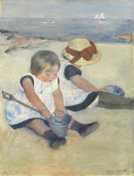 Children Playing on the Beach, 1884 (oil on canvas) | Obraz na stenu
