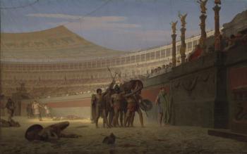 Ave Caesar! Morituri te salutant (Hail Caesar! We Who Are about to Die Salute You), 1859 (oil on canvas) | Obraz na stenu