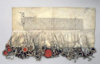 Privilege of Wladislaw Jagiello (c.1351-1434) King of Poland, granted by the Royal Council (parchment) | Obraz na stenu