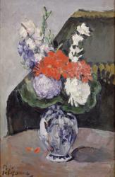 Flowers in a Small Delft Vase, c.1873 (oil on canvas) | Obraz na stenu