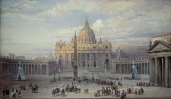 Exterior of St. Peter's, Rome, from the Piazza, 1868 | Obraz na stenu