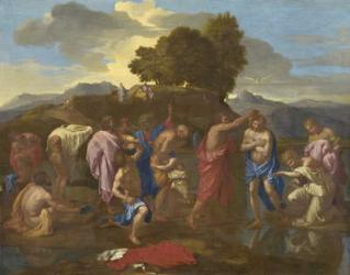 The Baptism of Christ, 1641-42 (oil on canvas) | Obraz na stenu