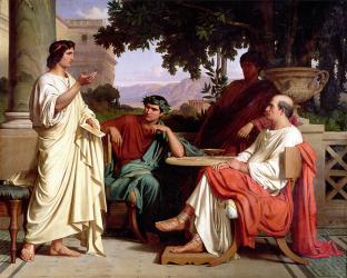 Horace, Virgil and Varius at the house of Maecenas | Obraz na stenu