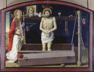 The Boulbon Altarpiece: The Trinity with a donor presented by St. Agricol, Provence School (oil on panel transferred to canvas) | Obraz na stenu