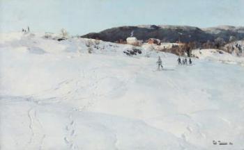 A Winter's Day in Norway, 1886 (oil on canvas) | Obraz na stenu