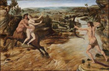 Hercules and Deianira, c.1475-80 (oil on panel transferred to canvas) | Obraz na stenu