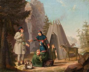 The Costumes of the Lapponians, c.1800 (oil on canvas) | Obraz na stenu