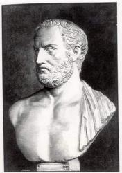 Bust of Thucydides (c.471-400 BC), engraved by Barbant (engraving) (b&w photo) | Obraz na stenu