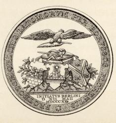 Seal of the Masons of Berlin, 1812, from 'The History of Freemasonry, volume III', published by Thomas C. Jack, London, 1883 (litho) | Obraz na stenu