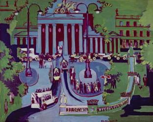 The Brandenburg Gate, Berlin, 1929 (oil on canvas) | Obraz na stenu