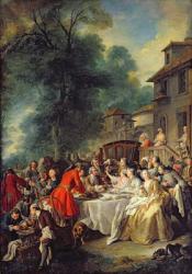 The Hunt Lunch, 1737 (oil on canvas) | Obraz na stenu