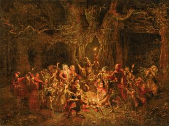 Herne's Oak from 'The Merry Wives of Windsor' by William Shakespeare (1564-1616), c.1857 (oil on canvas) | Obraz na stenu