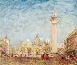 Saint Mark's Square in Venice (oil on canvas) | Obraz na stenu