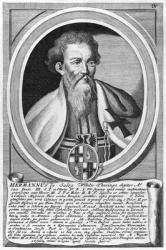 Hermann of Salza (xylograph) (b/w photo) | Obraz na stenu