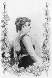 Blanche d'Antigny (engraving) (b/w photo) | Obraz na stenu