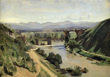 Narni, The Bridge of Augustus over the Nera (oil on canvas) | Obraz na stenu