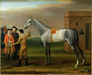 Lamprey, with his owner, Sir William Morgan, at Newmarket, 1723 (oil on canvas) | Obraz na stenu