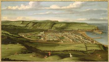 Whitehaven, Cumbria, Showing Flatt Hall, c.1730-35 (oil on canvas) | Obraz na stenu