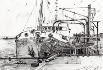 The Trinity port Ellen Isle of Islay, 2007, (ink on paper) | Obraz na stenu
