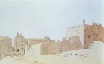 Djenne (Mali) Grande Mosquee, Monday, 2000 (w/c on paper) | Obraz na stenu