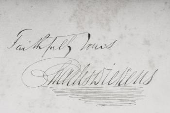 Signature of Charles Dickens (1812-70) 1853 (litho) | Obraz na stenu