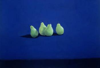 Pears on a Blue Cloth | Obraz na stenu