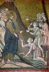 Jesus Healing the Crippled and the Blind (mosaic) | Obraz na stenu