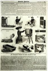 New photographic apparatus for making negatives on paper, from 'Scientific American', 17 October 1885 (engraving) | Obraz na stenu