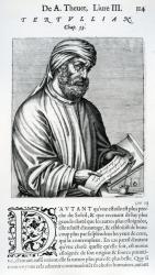 Tertullian, illustration from Andre Thevet's 'Des vrais pourtaits et vies des hommes illustres', 1584 (engraving) | Obraz na stenu