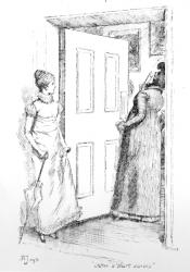 'After a short survey', illustration to 'Pride & Prejudice' by Jane Austen, edition published in 1894 (engraving) | Obraz na stenu
