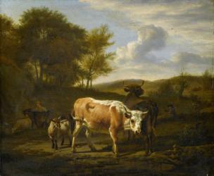 Mountainous Landscape with Cows, 1663 (oil on panel) | Obraz na stenu