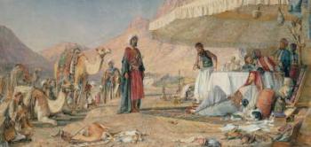 A Frank Encampment in the Desert of Mount Sinai, 1842, 1856 (w/c & gouache over pencil on paper) | Obraz na stenu