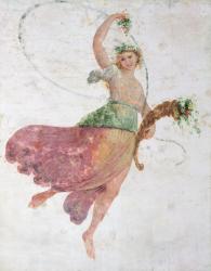 Young Dancer with a Cornucopia and a Bunch of Grapes (fresco) | Obraz na stenu