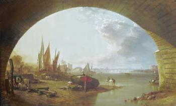 Old Vauxhall Bridge, London (oil on canvas) | Obraz na stenu