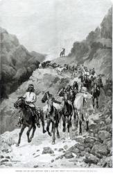 Geronimo and his Band Returning from a Raid into Mexico (litho) (b&w photo) | Obraz na stenu