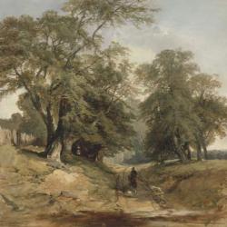 A Landscape with a Horseman, c.1850 (oil on canvas) | Obraz na stenu