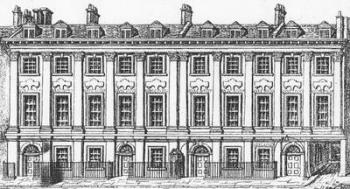 Houses Great Queen Street, 1817 (lithograph) | Obraz na stenu