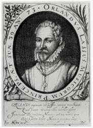 Portrait of Roland de Lassus (1532-94) (engraving) (b/w photo) | Obraz na stenu