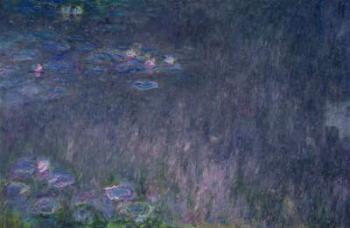 Waterlilies: Reflections of Trees, detail from the left hand side, 1915-26 (oil on canvas) | Obraz na stenu