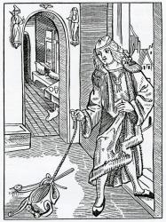 Of disordred and ungoodly maners, illustration from Alexander Barclay's English translation of 'The Ship of Fools', from an edition published in 1874 (engraving) | Obraz na stenu
