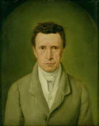 Portrait of Johann Friedrich Nikolaus Oldach (1773-1849) 1824 (oil on canvas) (see 149502 for pair) | Obraz na stenu