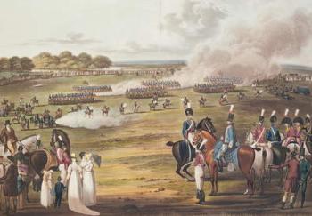 View of the London Volunteer Cavalry and Flying Artillery, 1805 (colour litho) | Obraz na stenu
