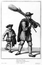 Chimney Sweep, illustration from 'The Cryes of London' by Pierce Tempest, published c.1688 (engraving) | Obraz na stenu
