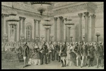 A St. Petersburg Ball in the 1860s (engraving) | Obraz na stenu