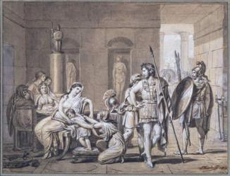 The Departure of Hector, c.1812 (pen & ink and pencil on paper) | Obraz na stenu