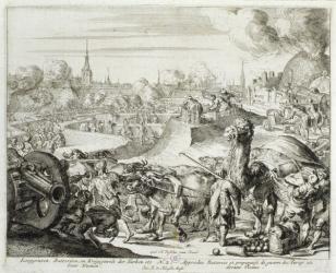 Vienna Print Cycle, Turkish Position in Vienna, 1683 (engraving) | Obraz na stenu