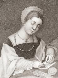 Mary, Queen of Scots, 1542 1587, aka Mary Stuart or Mary I of Scotland. Queen regnant of Scotland from 14 December 1542 to 24 July 1567 and queen consort of France from 10 July 1559 to 5 December 1560. From Iconographia Scotica or Portraits of Illustriou | Obraz na stenu