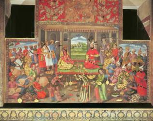 The Reception for the Ambassador of the Grand Moghul at the Court of the Shah Tahmasp, 1573-76 (fresco) | Obraz na stenu