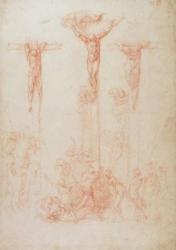 Study of Three Crosses (red chalk on paper) | Obraz na stenu