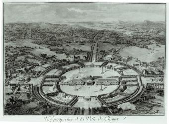 Perspective View of the Town of Chaux, c. 1804 (engraving) (b/w photo) | Obraz na stenu